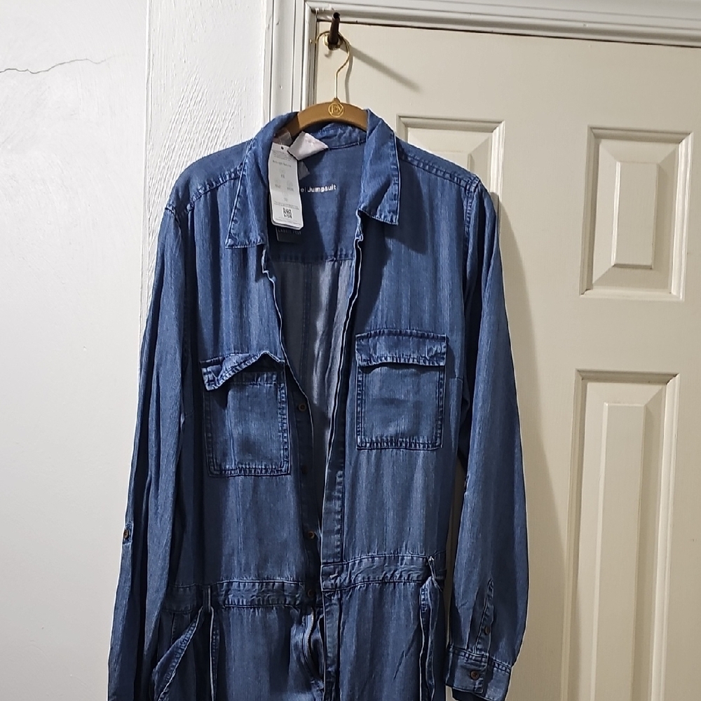 Laurie Felt Blue Lightweight Jumpsuit